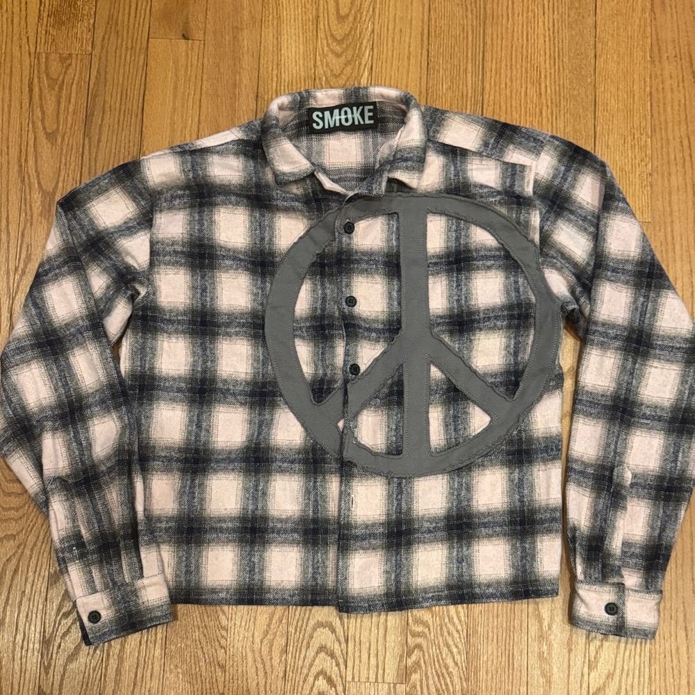 Men's Peace sign flannel